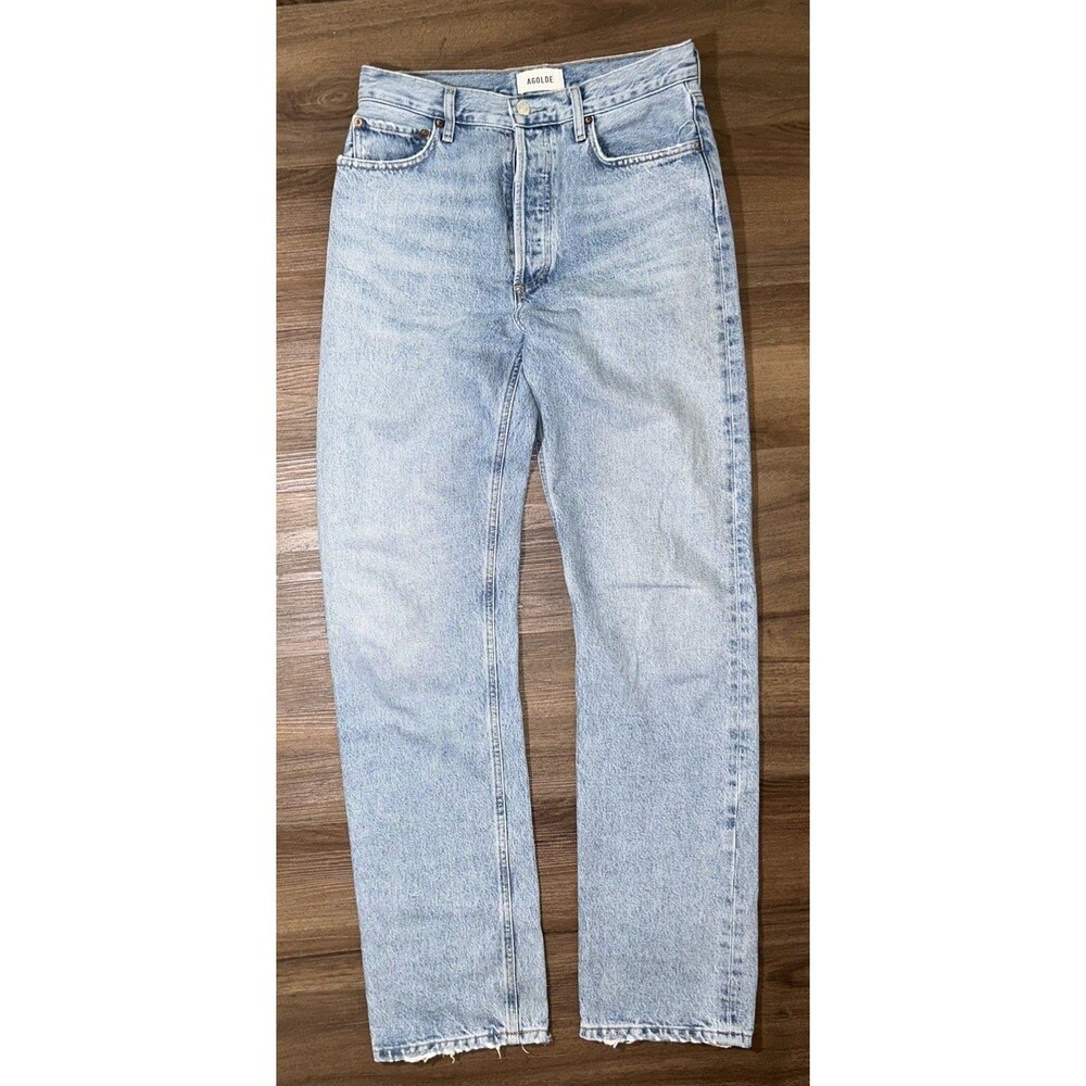 AGOLDE 90s Pinch Waist Straight Jeans 100% Regenerative Cotton Light Wash Rigid